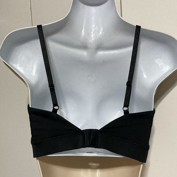 GAP Bralette Black Satin Triangle New Cashmere Womens Large - Picture 5 of 13